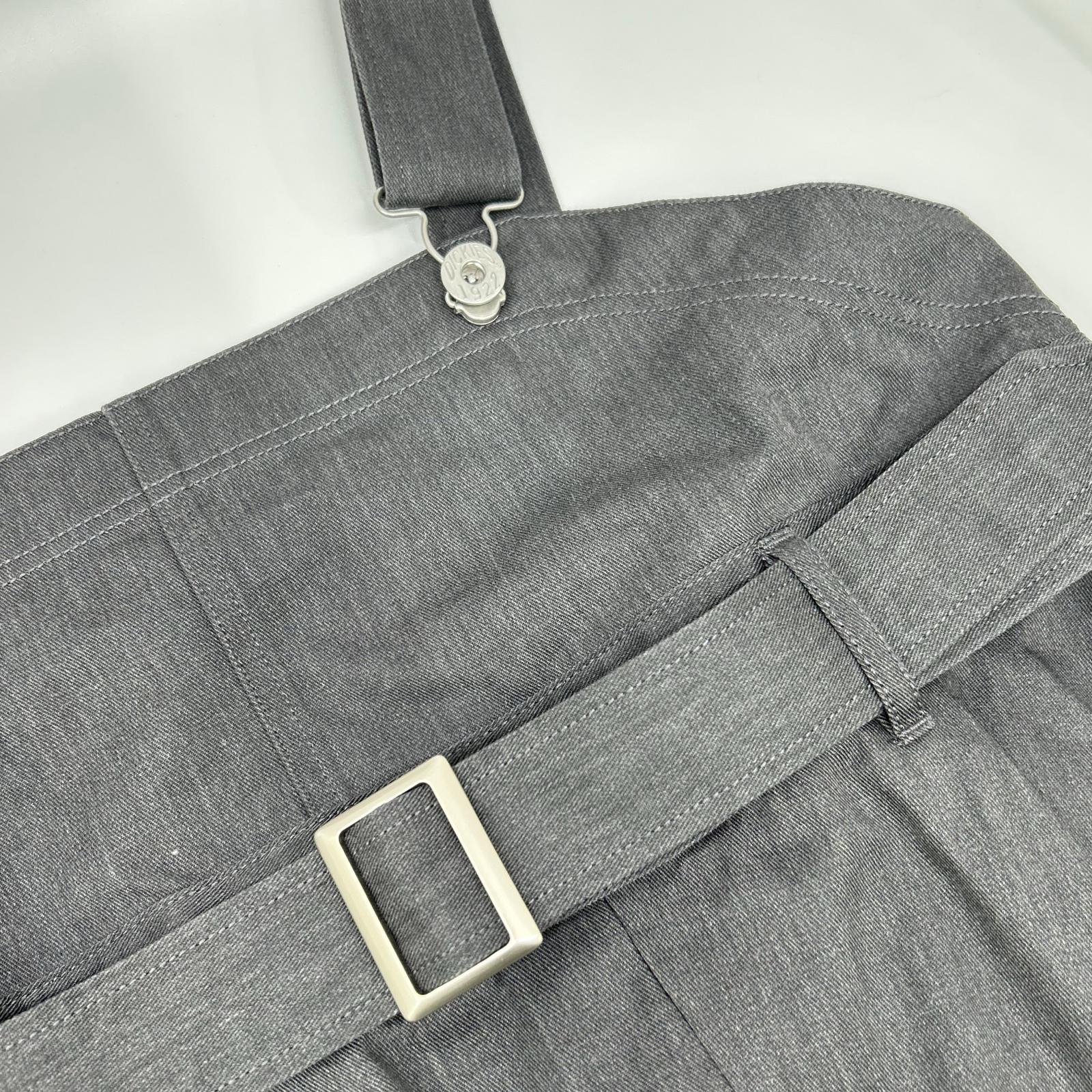 AMERI アメリ 【×ディッキーズ】0126105911290 グレー PLEATS DRESS オーバーオール型ワンピース オーバーオール オールインワン