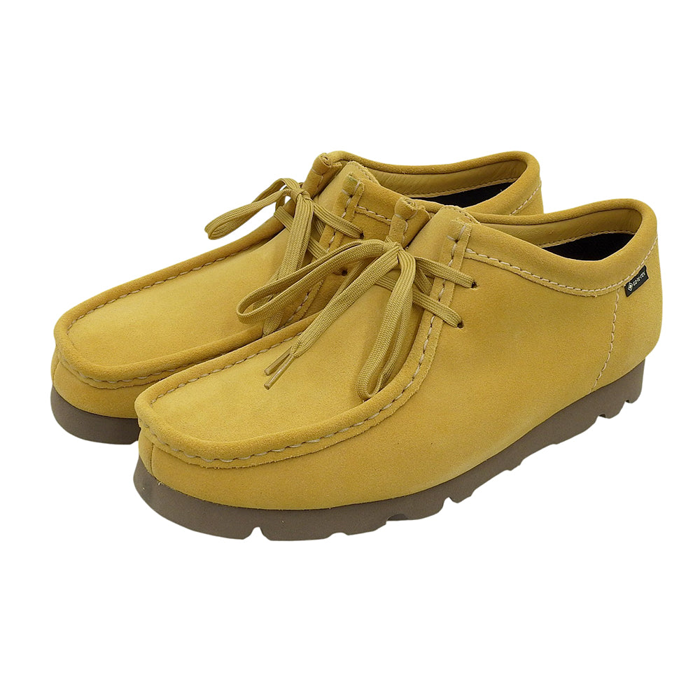 Clarks クラークス 新品同様 ゴールデンタン スエード ワラビー ゴアテックス シューズ メンズ イエロー 7 1/2 26180638 シューズ