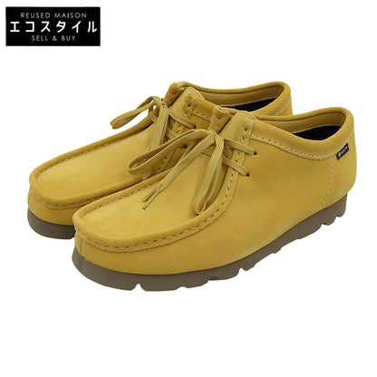 Clarks クラークス 新品同様 ゴールデンタン スエード ワラビー ゴアテックス シューズ メンズ イエロー 7 1/2 26180638 シューズ