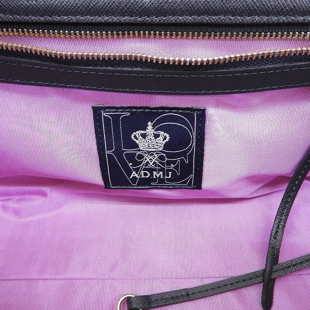 A.D.M.J. Accessoires De Mademoiselle ADMJ 新品同様 クロコ型押し ハンドバッグ レディース ホワイト ヒマラヤ 20AW01007 ハンドバッグ