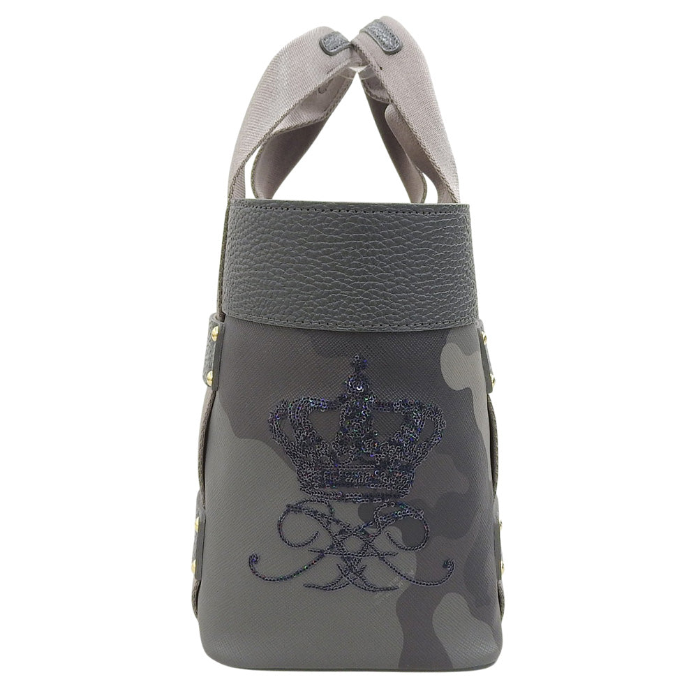 A.D.M.J. Accessoires De Mademoiselle ADMJ 迷彩手提包 女士 多色 灰色×炭灰色 手提包