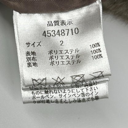 JUSGLITTY ジャスグリッティー ブラウン フェイクファー ダブルジップパーカー ジャケット