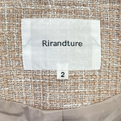 Rirandture リランドチュール ピンクベージュ ツイードペプラムジャケット ジャケット