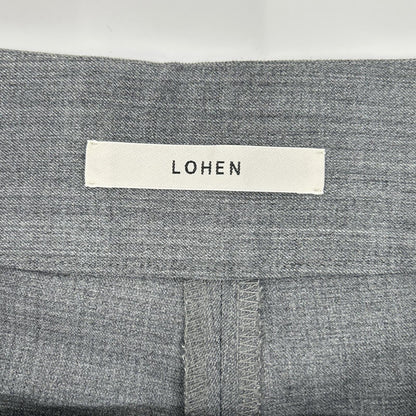 LOHEN ローヘン LH23MS-PT036 グレー ウール ダブルベルト 2タック パンツ ボトムス