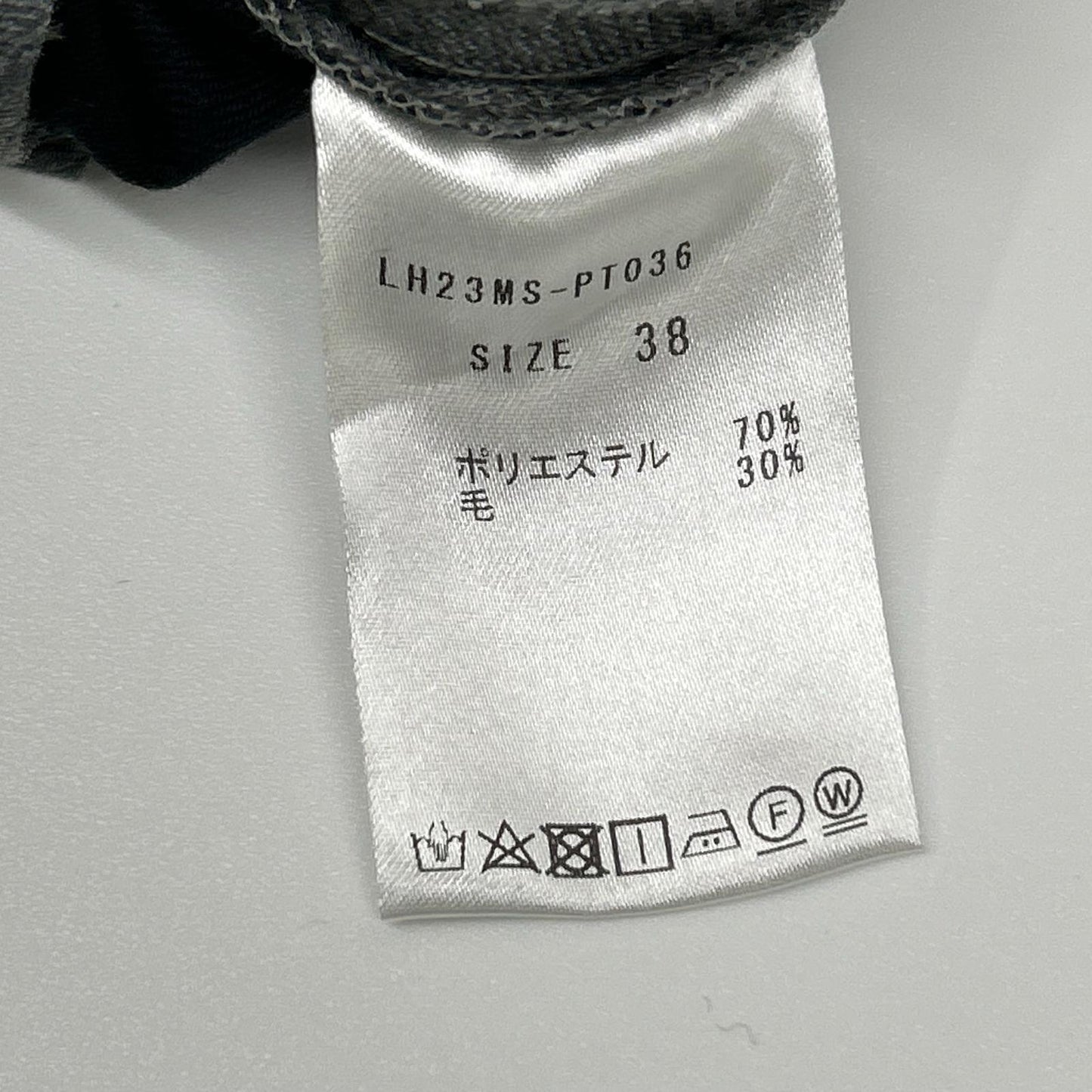 LOHEN ローヘン LH23MS-PT036 グレー ウール ダブルベルト 2タック パンツ ボトムス