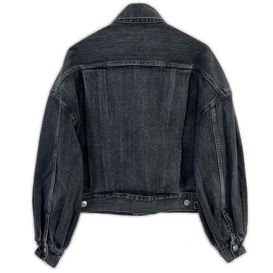 HYKE ハイク 17445-70 チャコール TYPE2 BALOON SLEEVE DENIM JACKET ジャケット