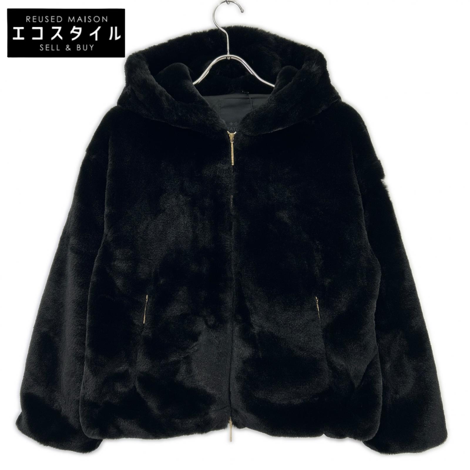 TATRAS タトラス LJXA0039033588 黑色 YUMOLA 人造毛皮 连帽抓绒夹克