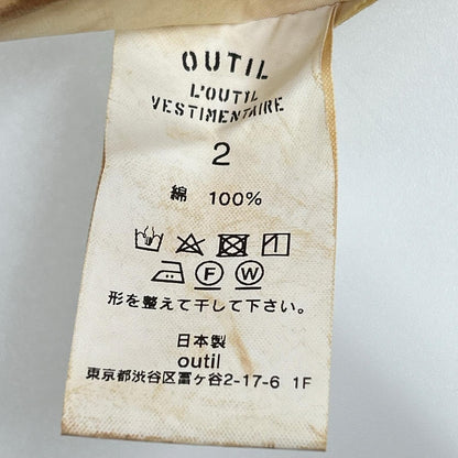 OUTIL ウティ ベージュ ムラ染め MANTEAU MIERY 1950モチーフ ワークコート コート
