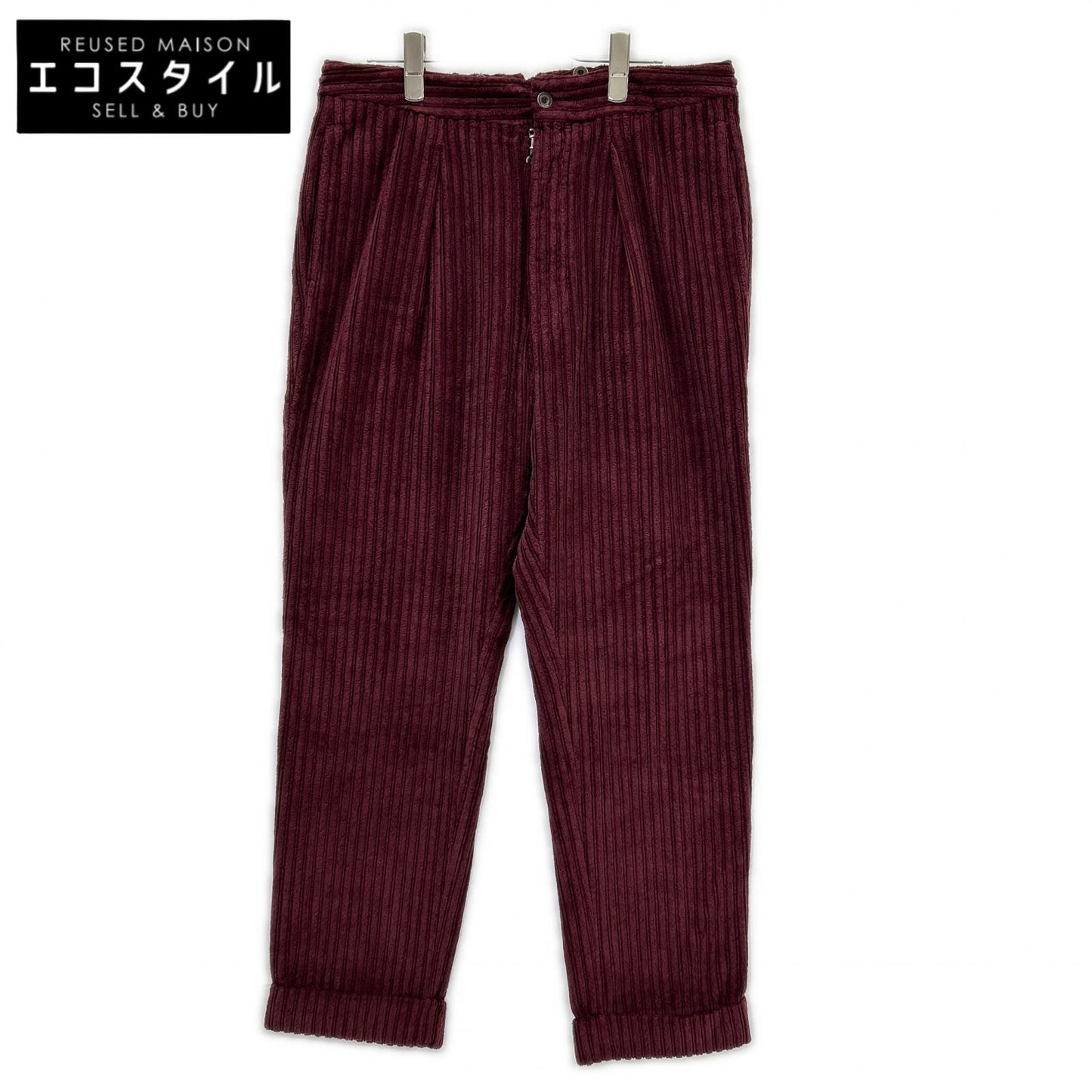 LARDINI ラルディーニ H-GIZA5 ボルドー パイルコーデュロイ テーパードパンツ ボトムス