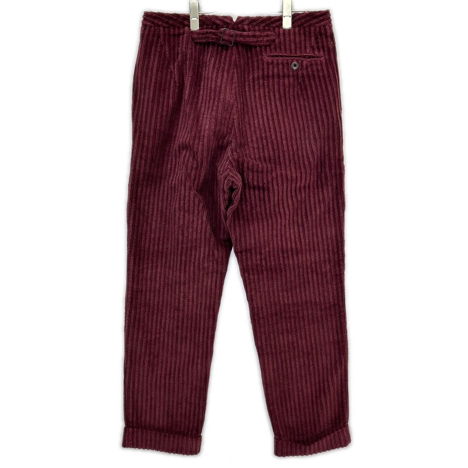 LARDINI ラルディーニ H-GIZA5 ボルドー パイルコーデュロイ テーパードパンツ ボトムス
