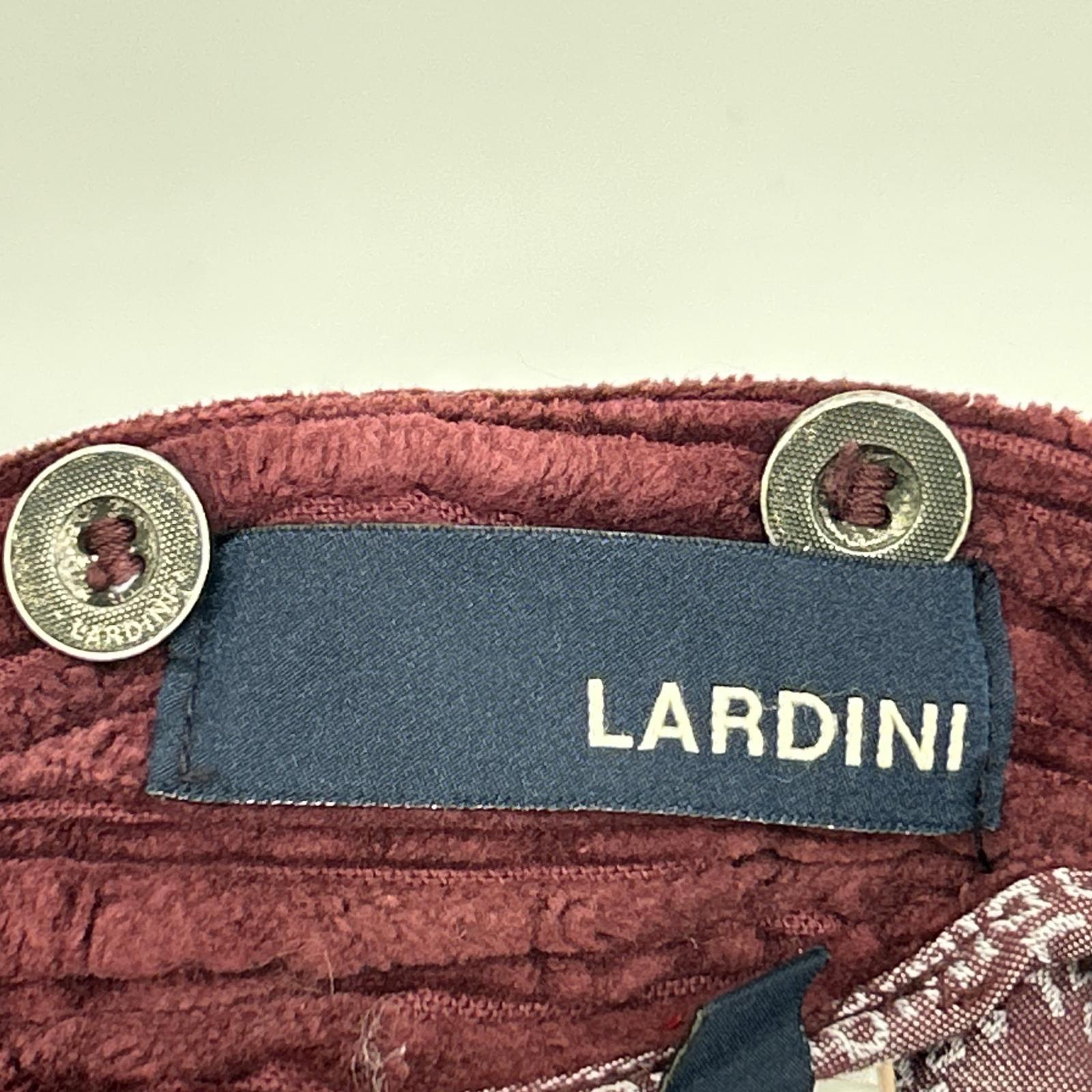 LARDINI ラルディーニ H-GIZA5 ボルドー パイルコーデュロイ テーパードパンツ ボトムス