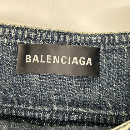 BALENCIAGA バレンシアガ 美品 国内正規 25FW 852329TTW76 FW25 Buckle Pleated skirt/バックルプリーティド スカート