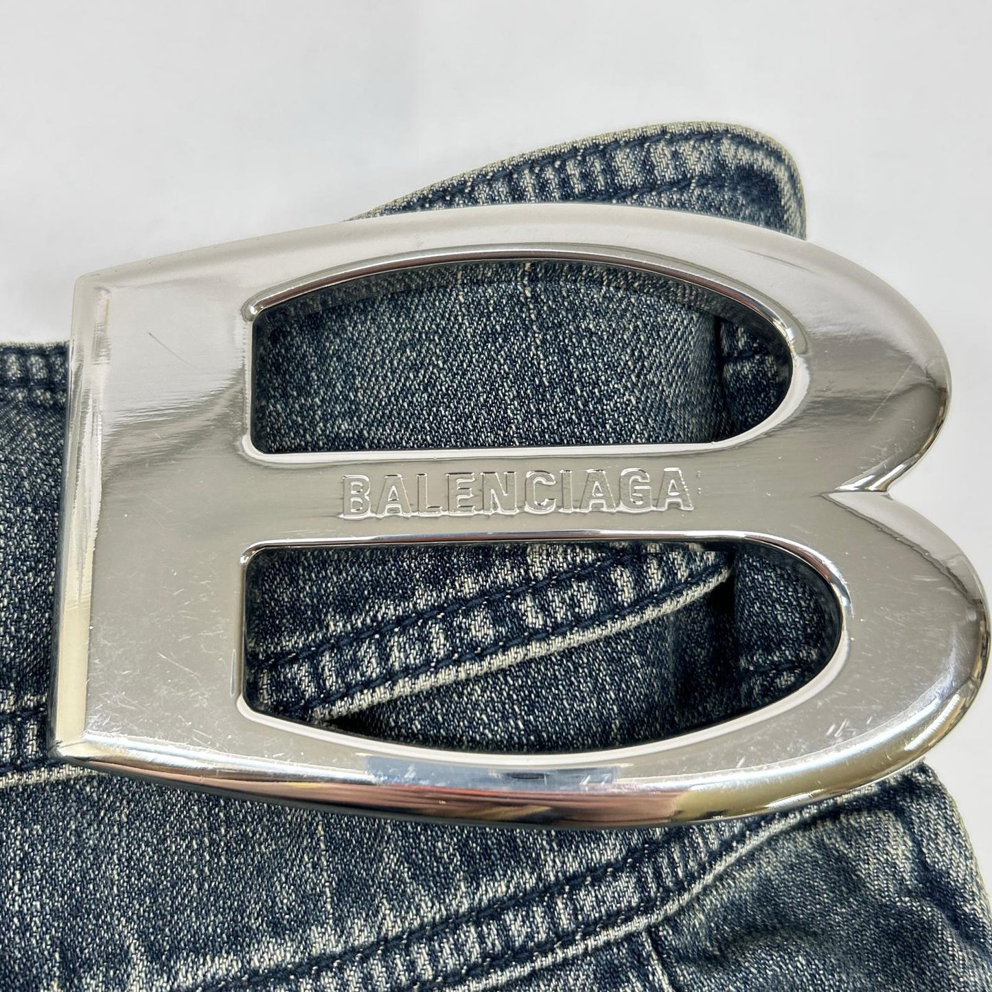 BALENCIAGA バレンシアガ 美品 国内正規 25FW 852329TTW76 FW25 Buckle Pleated skirt/バックルプリーティド スカート