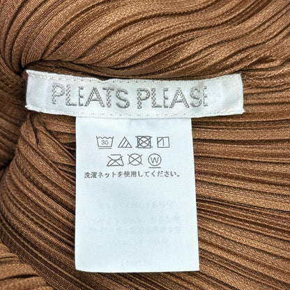 PLEATS PLEASE プリーツプリーズ 23SS PP31JH126 ブラウン ロングスリーブプリーツワンピース ワンピース