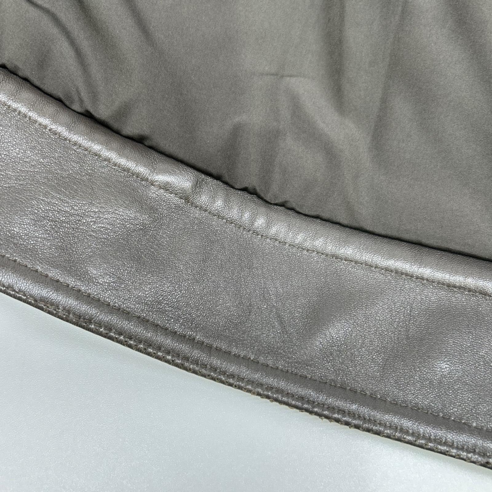 EMMETI エンメティー グレージュ ラムナッパレザー ANDREA 中綿 シングルライダースジャケット ジャケット