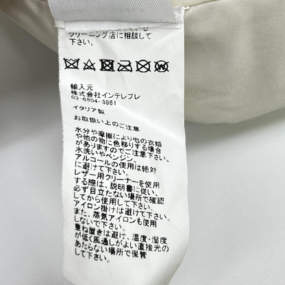 EMMETI エンメティー ホワイト ラムナッパレザー ANDREA 中綿 シングルライダースジャケット ジャケット
