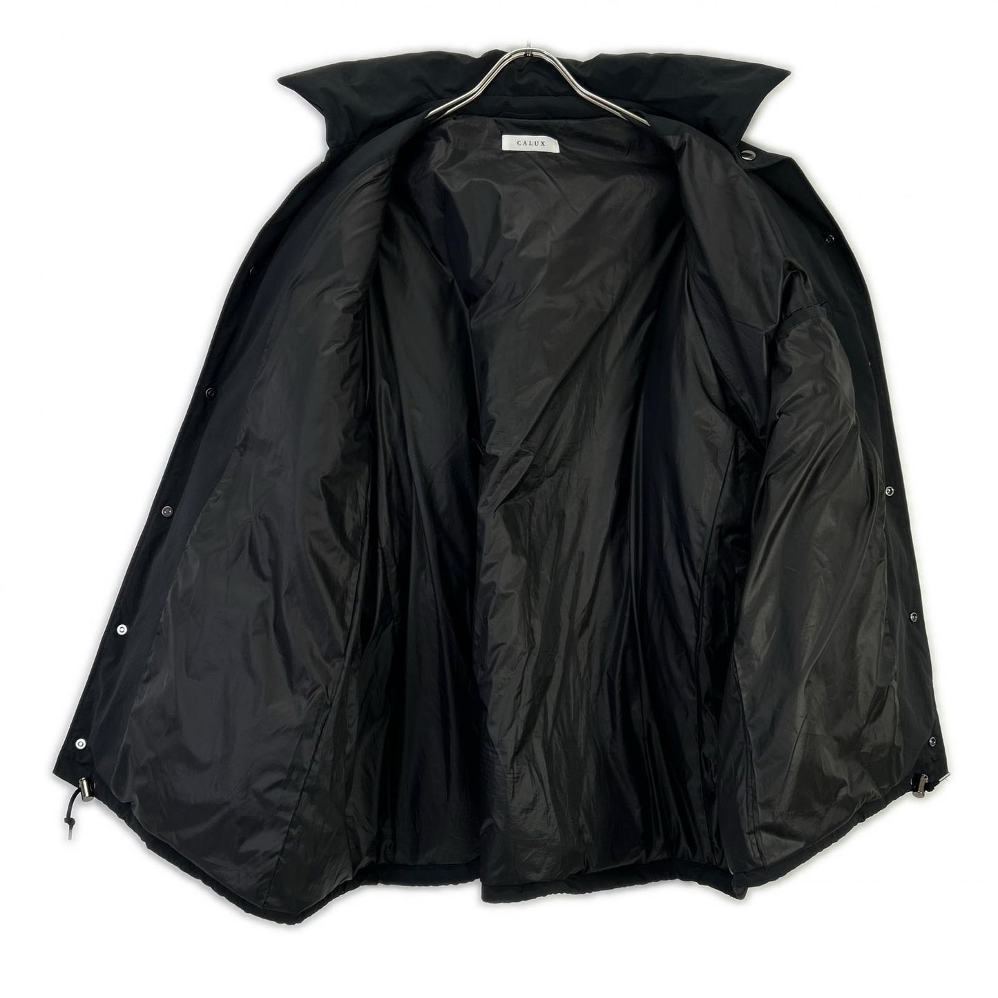 CA25DEU-DW33 ﾌﾞﾗｯｸ ｽﾅｯﾌﾟﾎﾞﾀﾝ PUFFER COACH JACKET/ﾊﾟﾌｧｰｺｰﾁﾀﾞｳﾝｼﾞｬｹｯﾄ ジャケット F レディース