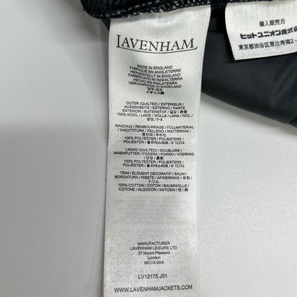 LAVENHAM 拉文汉姆 LV12175 J51 TEYNHAM/泰纳姆 海军蓝×绿色 羊毛 灯芯绒衣领 黑格纹 菱格绗缝夹克 夹克