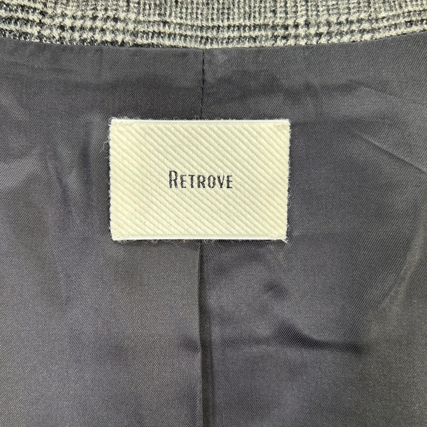 RETROVE 利特罗夫 25年款 25-010-560-8120 灰色 羊毛×羊绒 中开叉 格纹西装夹克