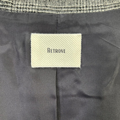 RETROVE 利特罗夫 25年款 25-010-560-8120 灰色 羊毛×羊绒 中开叉 格纹西装夹克