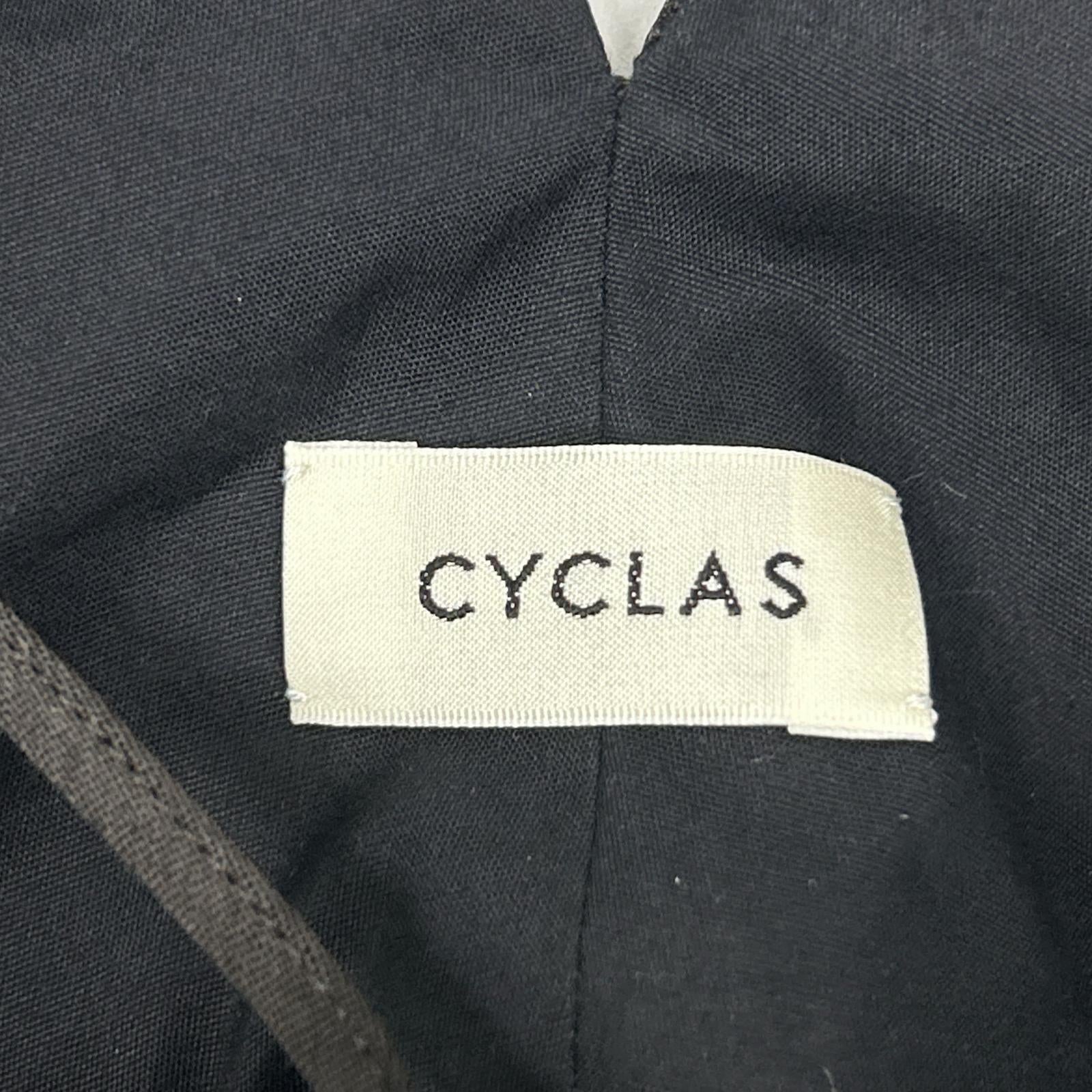 CYCLAS シクラス R04-82017 ブラック リネン×アセテート Vネック ベストプルオーバー トップス