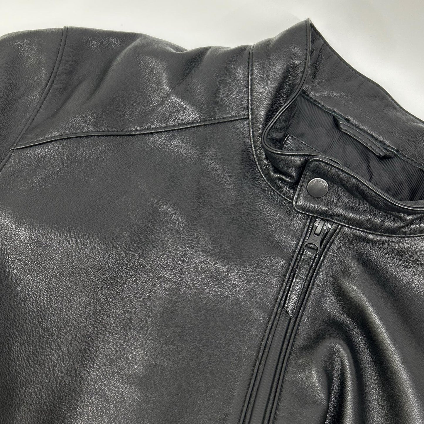 Eddie Bauer エディーバウアー ブラック ラムレザー シングルライダースジャケット ジャケット