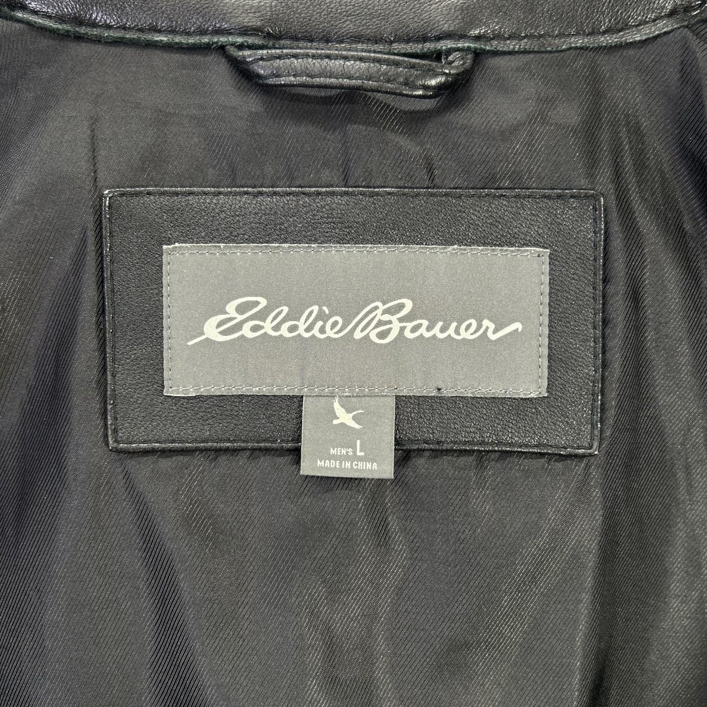 Eddie Bauer 艾迪·鲍尔 黑色 绵羊皮 单排扣机车夹克 夹克