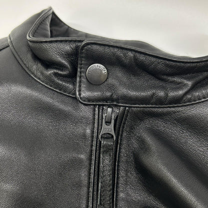 Eddie Bauer 艾迪·鲍尔 黑色 绵羊皮 单排扣机车夹克 夹克