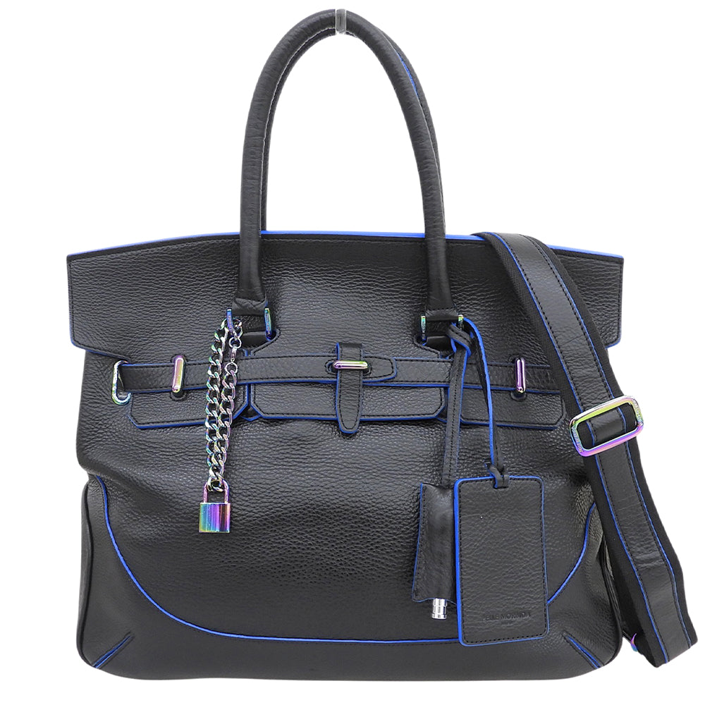 PELLE MORBIDA ペッレモルビダ シュリンクレザー Kopenhagen/コペンハーゲン 2WAY ボストンバッグ レディース ブラック 24SS PMO-MB026NH ボストンバッグ