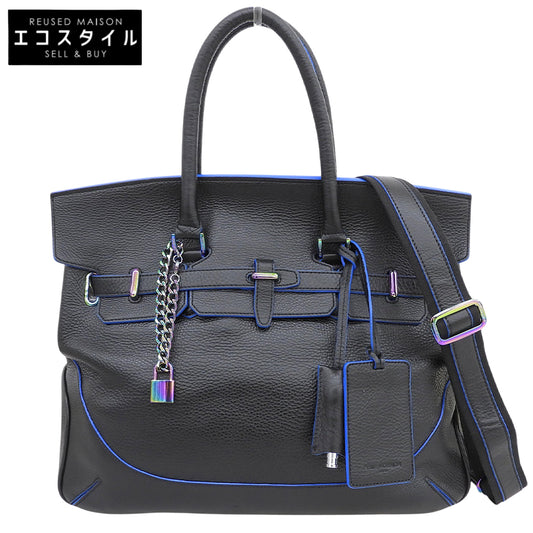 PELLE MORBIDA Shrink Leather Copenhagen 2-Way Boston Bag for Women Black 24SS PMO-MB026NH Boston Bag