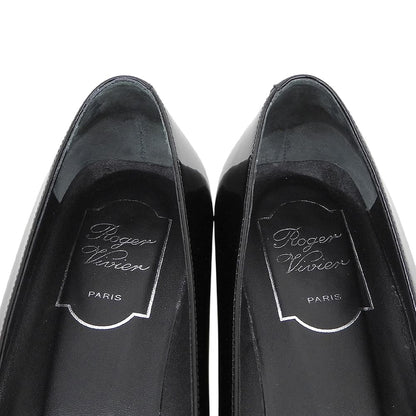 Roger Vivier ロジェヴィヴィエ ベル ヴィヴィエ パンプス シューズ レディース パテントレザー ブラック 38 シューズ