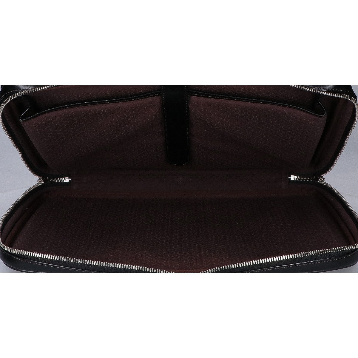 WEBBER Black Saddle Pull-up Tannin-Tanned Double Gusset Business Briefcase Business Bag - Men's