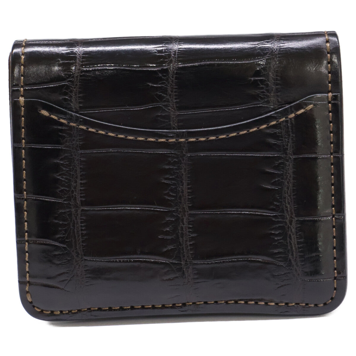 WILDSWANS ワイルドスワンズ タイガース・ブラザース別注 SP-PALM/SPパーム  クロコダイル×ブッテーロ 二つ折りミニ財布 ﾀｲｶﾞｰｽ・ﾌﾞﾗｻﾞｰｽ別注 SP-PALM/SPﾊﾟｰﾑ ｸﾛｺﾀﾞｲﾙ×ﾌﾞｯﾃｰﾛ 二つ折りﾐﾆ財布