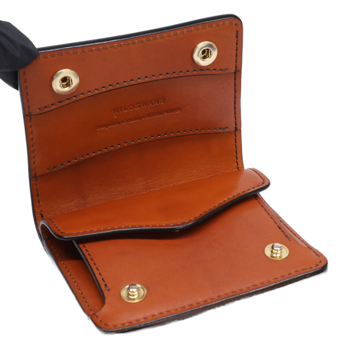 WILDSWANS ワイルドスワンズ ×古瀬聡 Walkersシリーズ CSS-KF-003 ニュートラル フルグレインブライドル 二つ折りミニ財布 二つ折り財布（小銭入れあり）