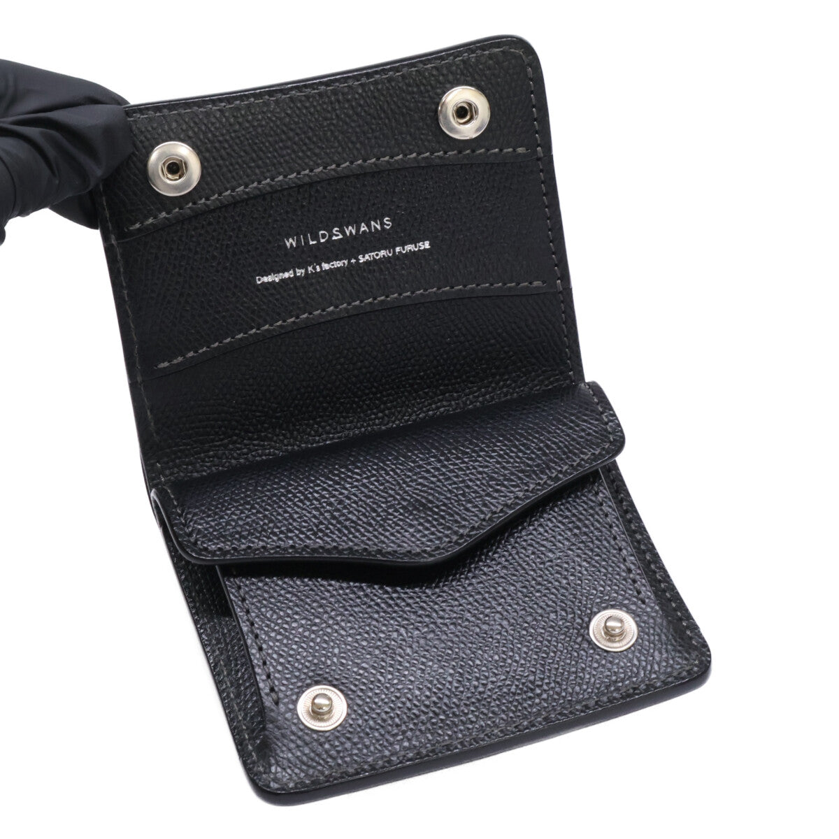 WILDSWANS ワイルドスワンズ 2021特別生産品 CSS-KF-003 ジュリアンゴート×型押しイングリッシュサドルレザー 二つ折りミニ財布 コインケース