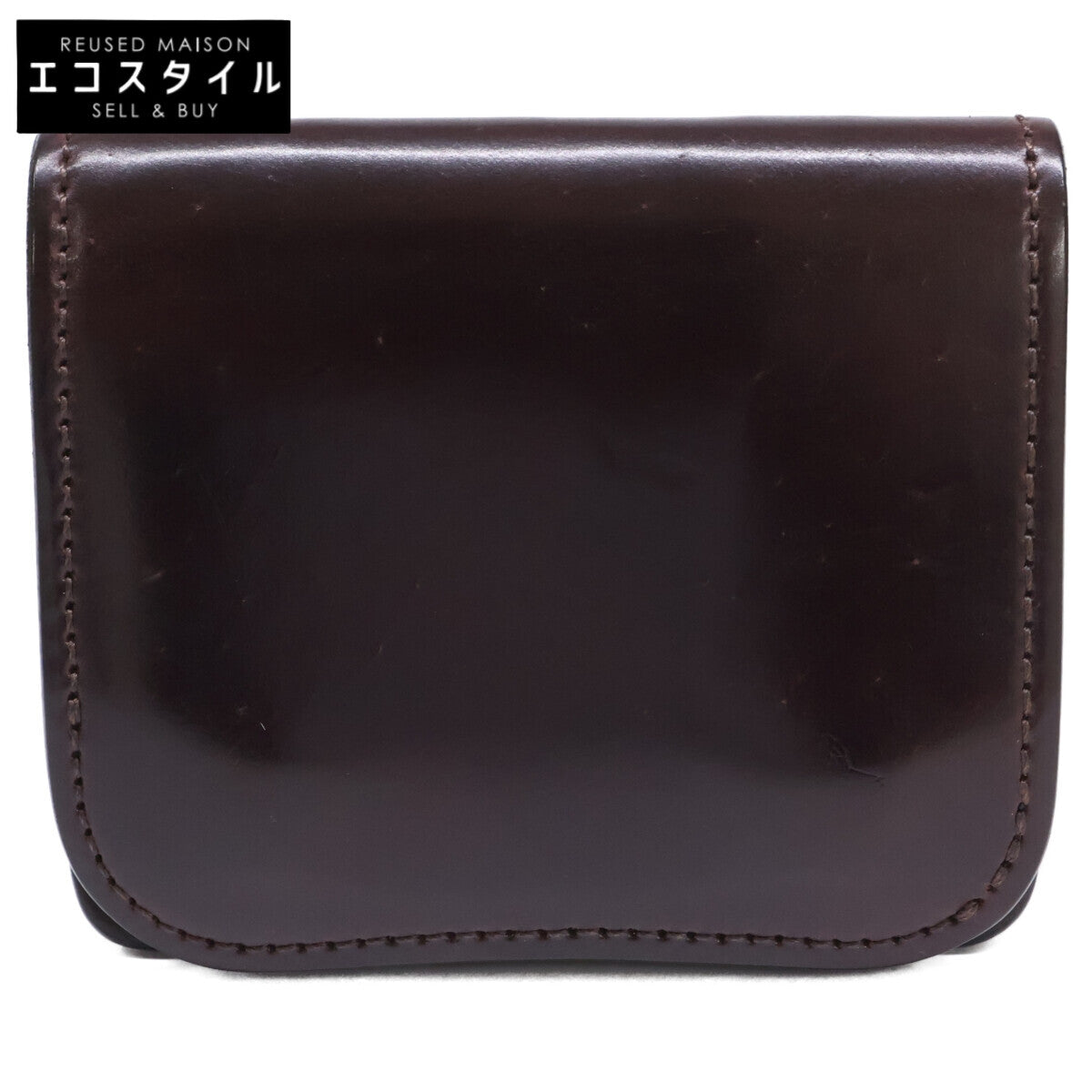 WILDSWANS ワイルドスワンズ PALM/パーム ホーウィン社シェルコードバン××イングリッシュブライドル 二つ折りミニ財布 コインケース