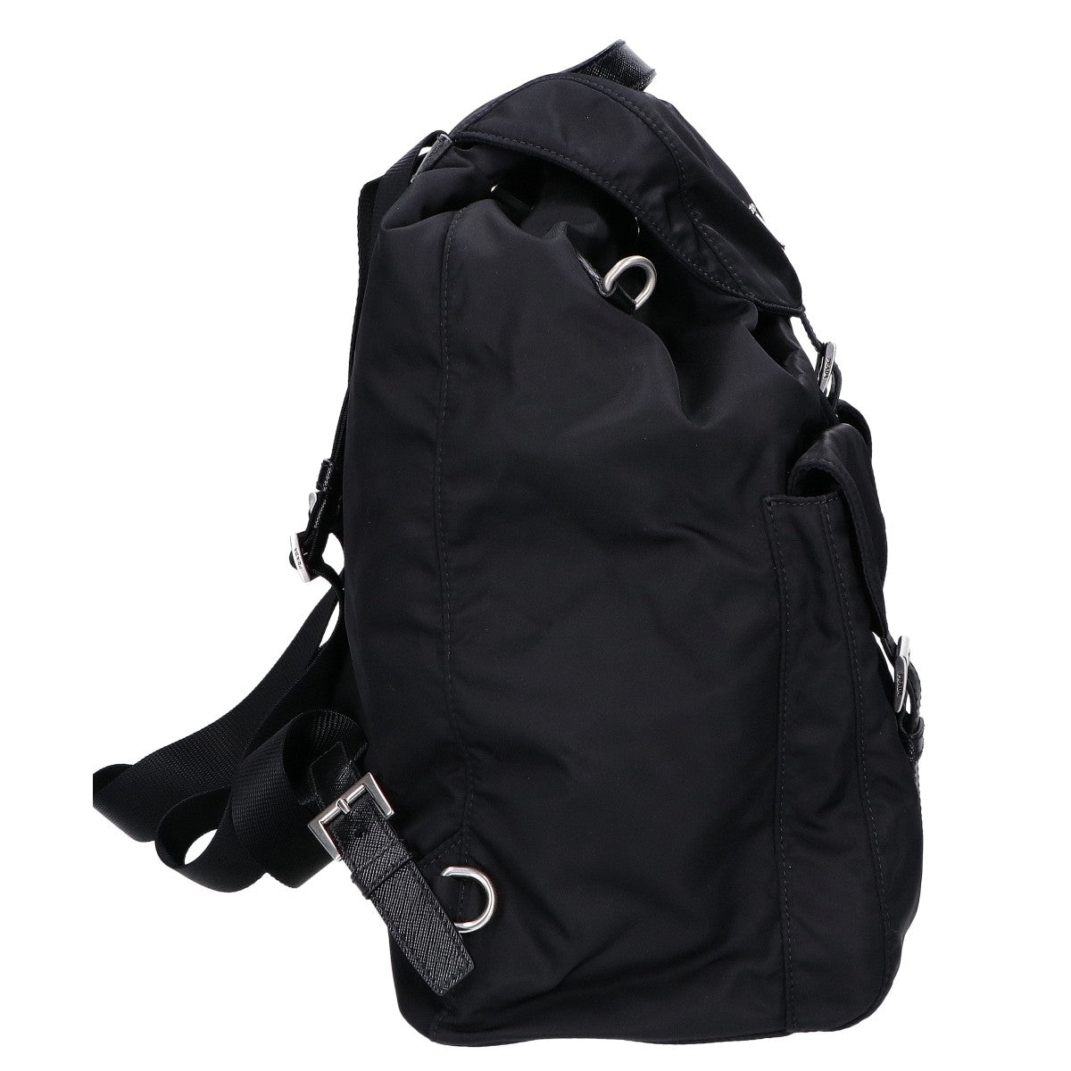PRADA プラダ 2VZ110 2C26 ブラック Re-Nylon×ブラッシュドカーフ