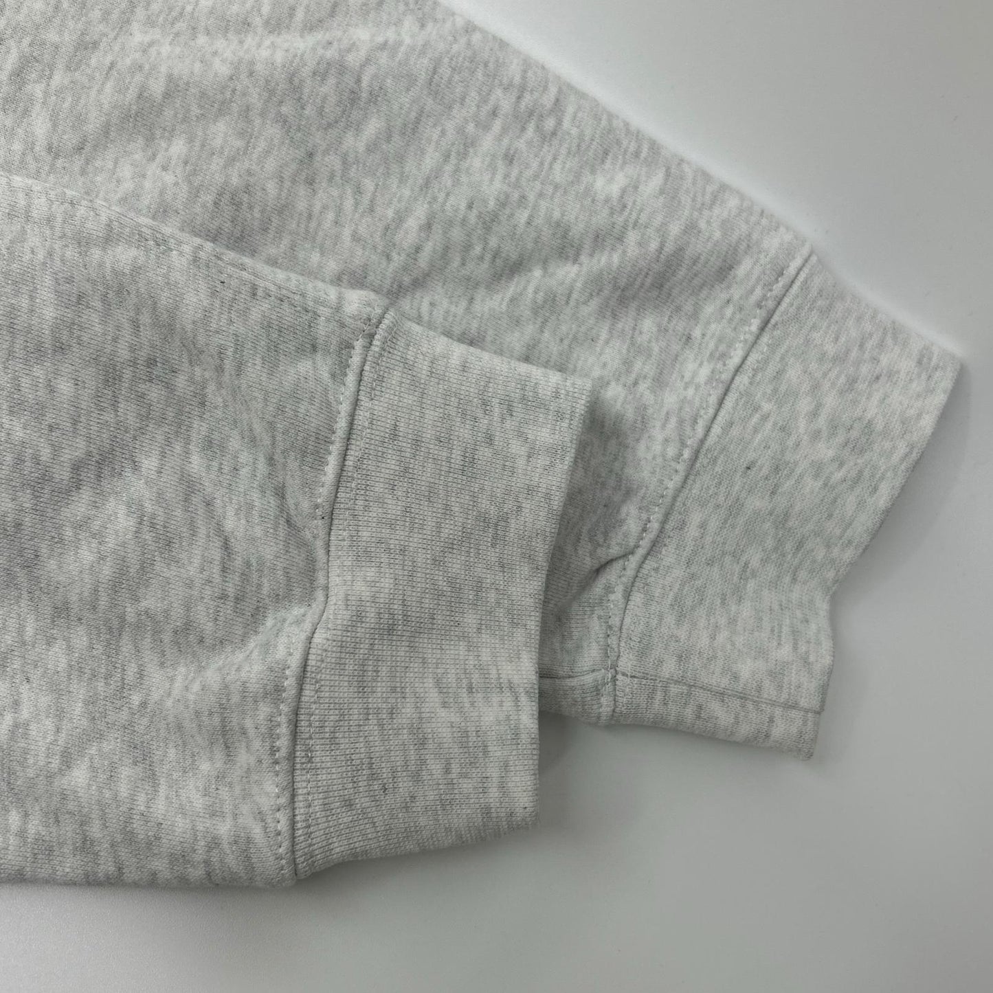 NKNIT 24AW N24-AW502 Light Gray x Navy Cotton/Leather Heart Pattern Pullover Sweat Top