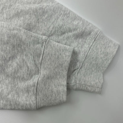 NKNIT 24AW N24-AW502 Light Gray x Navy Cotton/Leather Heart Pattern Pullover Sweat Top