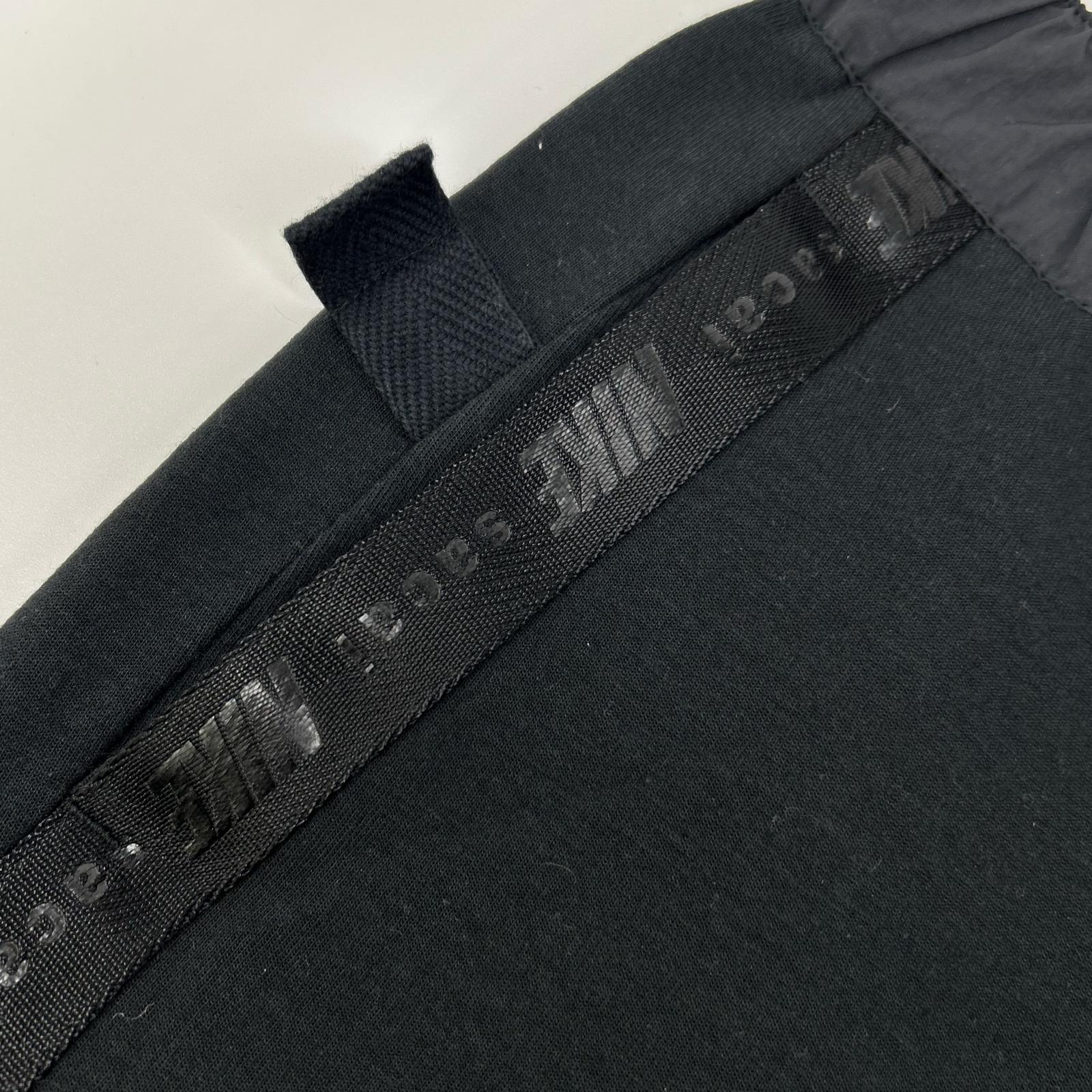 NIKE 耐克 ×sacai CZ4698-010 黑色 棉混纺 侧边徽标织带 腰带款 科技摇粒绒 休闲运动裤 下装