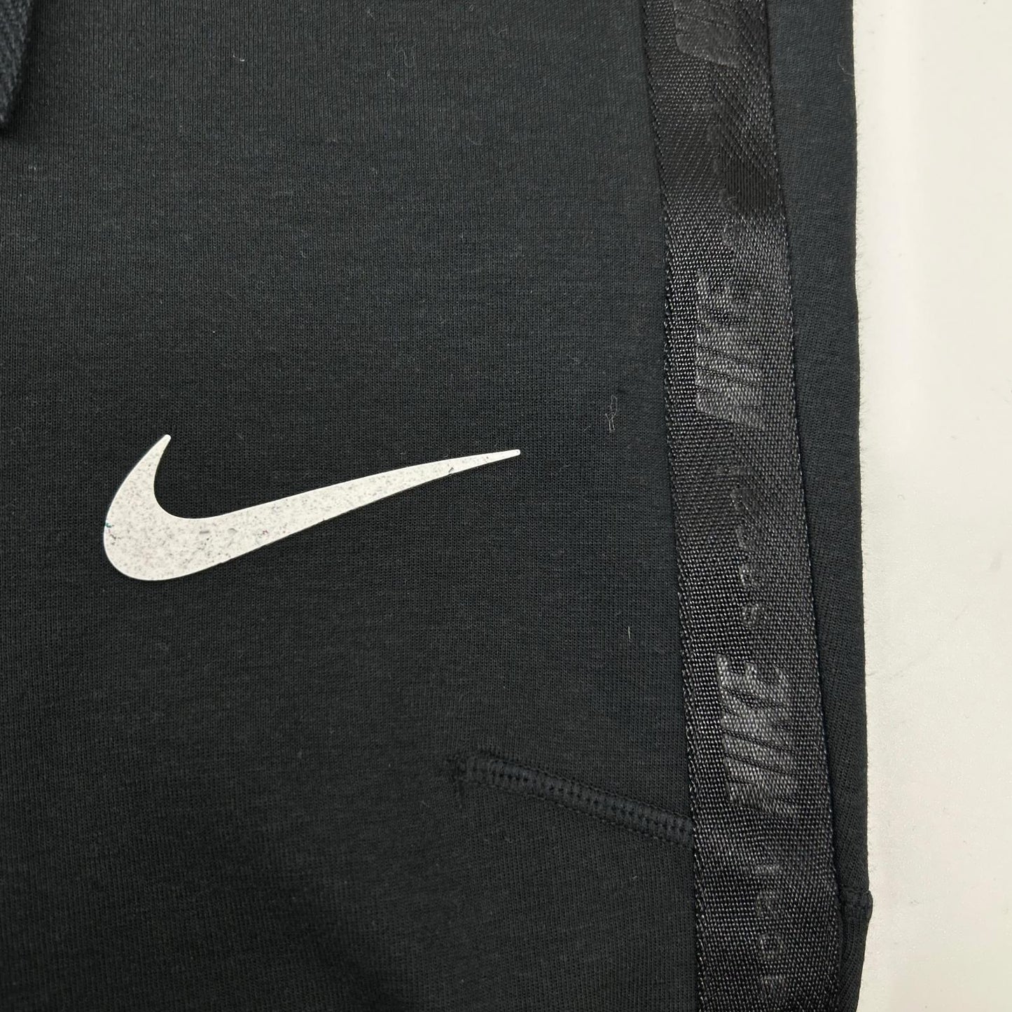 NIKE ナイキ ×sacai CZ4698-010 ブラック コットン混 サイドロゴテープ ベルテッド テックフリース イージースウェットパンツ ボトムス