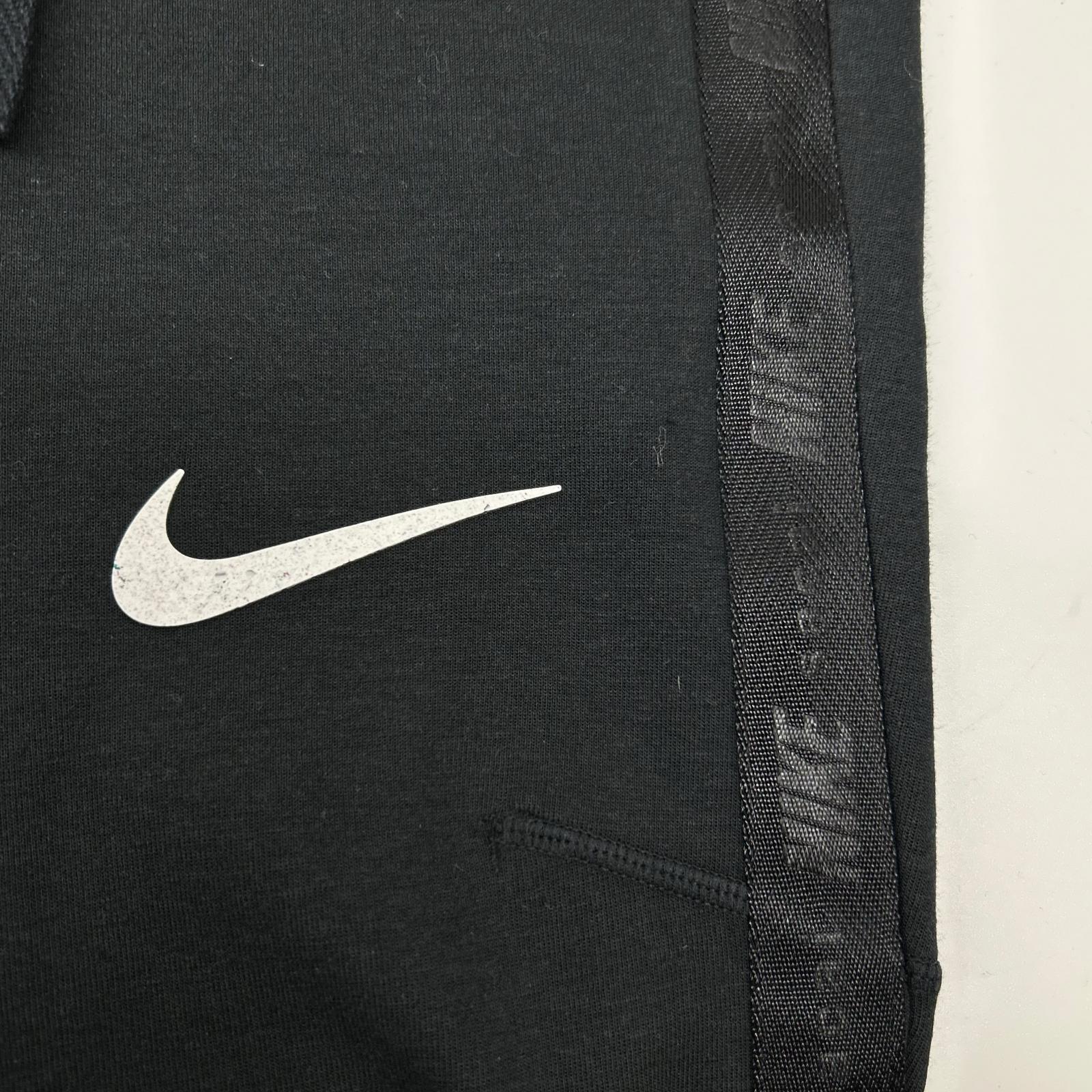 NIKE ナイキ ×sacai CZ4698-010 ブラック コットン混 サイドロゴテープ ベルテッド テックフリース イージースウェットパンツ ボトムス