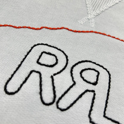 RRL ダブルアールエル 782858269001 ブルー ガーメントダイフェード バイソンロゴ刺繍 DOUBLE V SWEAT SHIRT/スウェットプルオーバー トップス