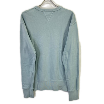 RRL ダブルアールエル 782858269001 ブルー ガーメントダイフェード バイソンロゴ刺繍 DOUBLE V SWEAT SHIRT/スウェットプルオーバー トップス