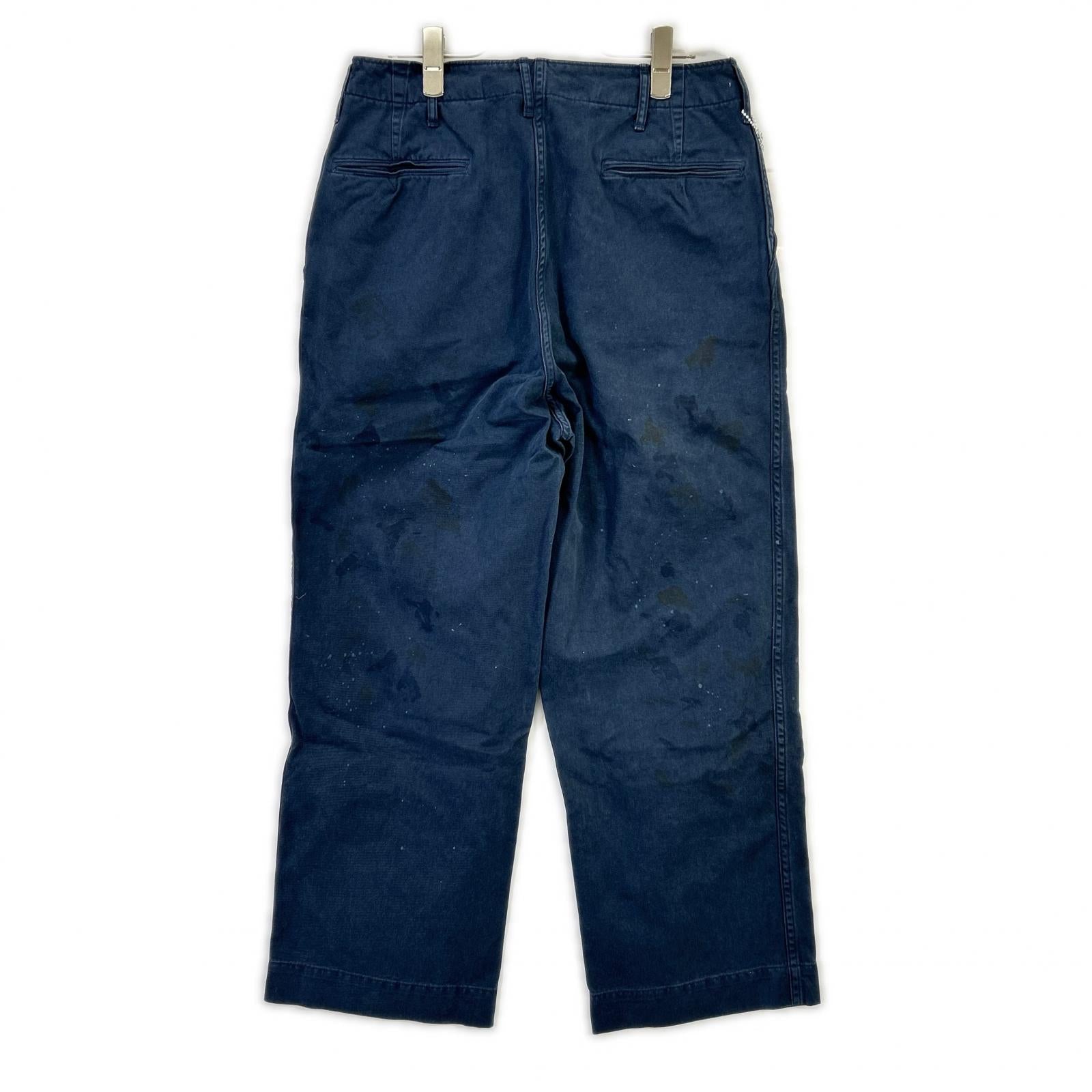 BOWWOW バウウワ 24AW BW242-WTD エイジングネイビー ヴィンテージペイント加工 ミリタリーチノワークパンツ/WORK TROUSERS DUSTY ボトムス