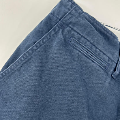 BOWWOW 巴奥乌 24AW BW242-WTD 复古做旧海军蓝 泼漆工艺军式斜纹工装裤/WORK TROUSERS DUSTY 下装