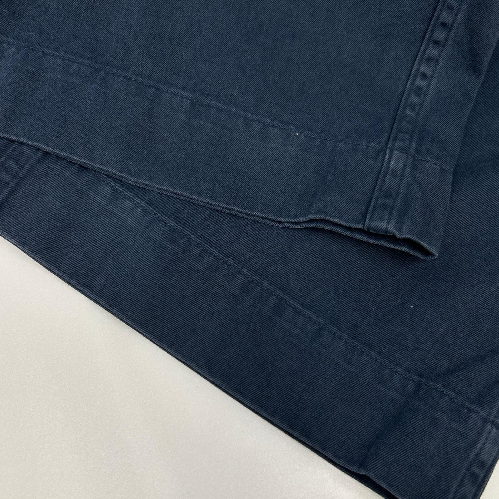 BOWWOW 巴奥乌 24AW BW242-WTD 复古做旧海军蓝 泼漆工艺军式斜纹工装裤/WORK TROUSERS DUSTY 下装