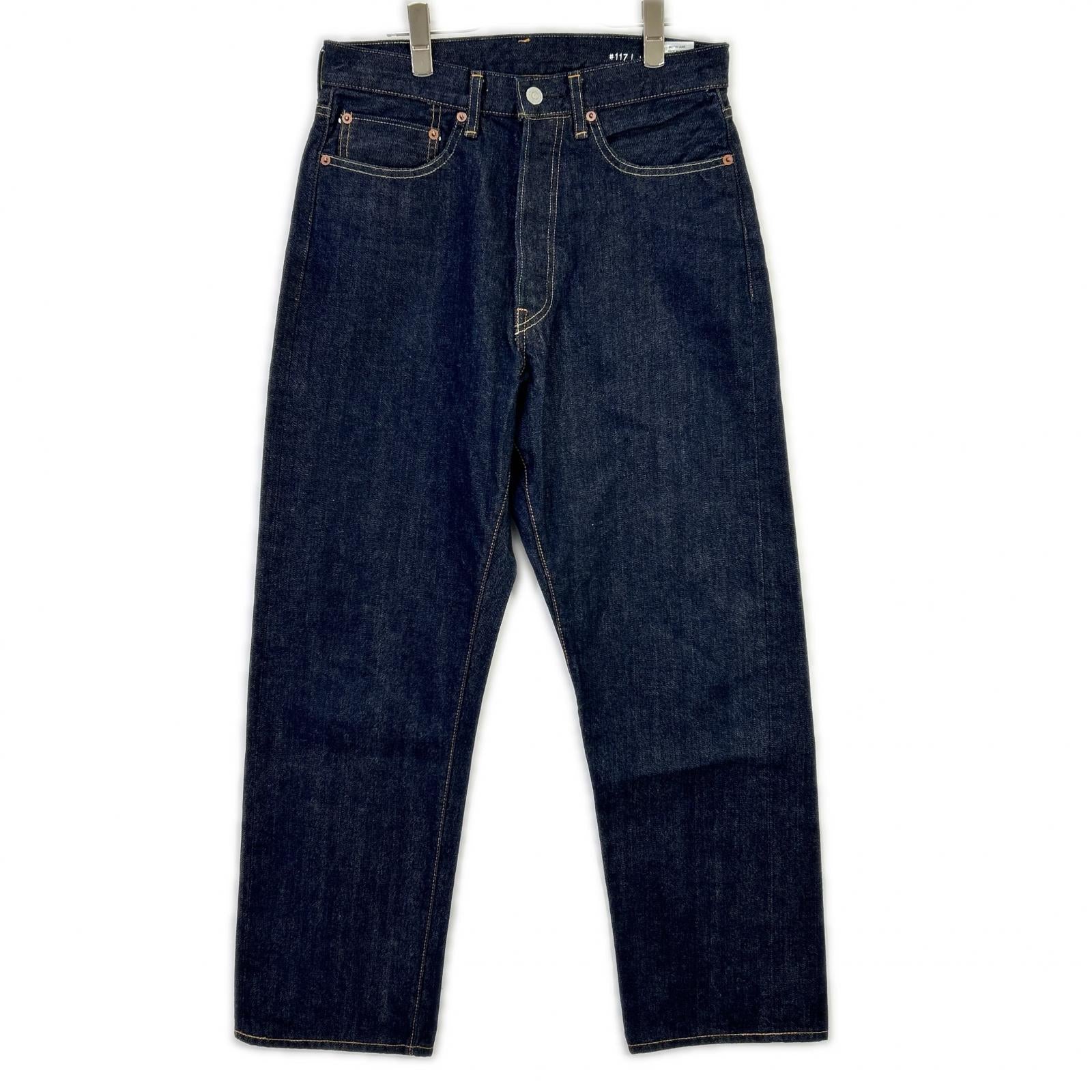 Ordinary fits オーディナリーフィッツ 117 TYPE LOOSE 原色丹宁水洗宽松纽扣牛仔裤 14盎司赤耳丹宁牛仔裤 下装
