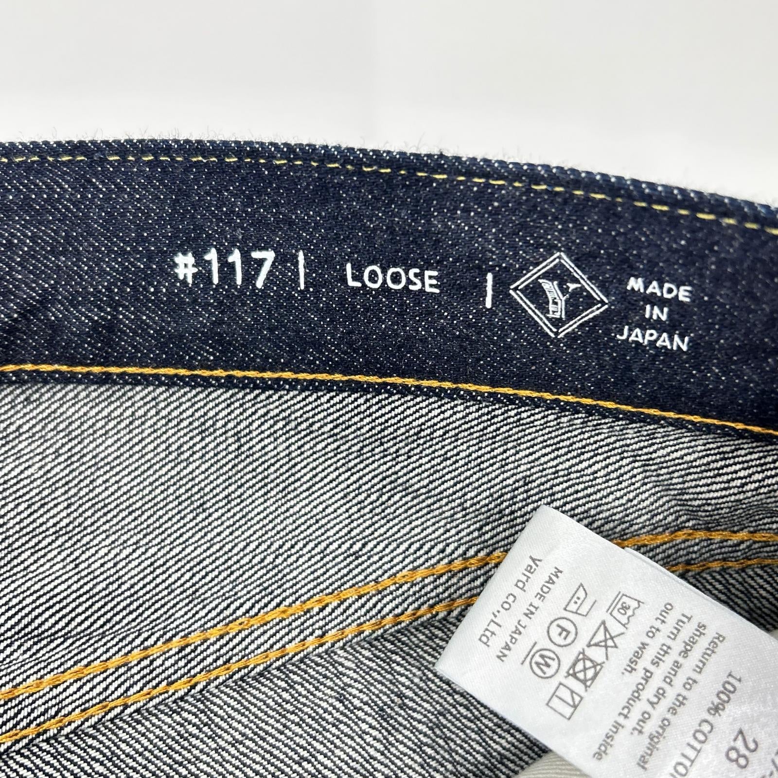 Ordinary fits オーディナリーフィッツ 117 TYPE LOOSE 原色丹宁水洗宽松纽扣牛仔裤 14盎司赤耳丹宁牛仔裤 下装