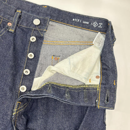 Ordinary fits オーディナリーフィッツ 117 TYPE LOOSE 原色丹宁水洗宽松纽扣牛仔裤 14盎司赤耳丹宁牛仔裤 下装